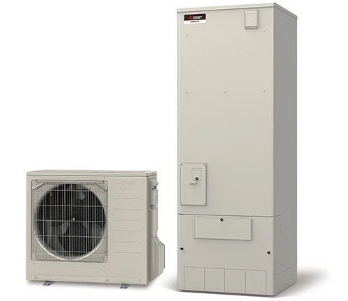三菱電機製エコキュートの室外機と貯湯ユニット