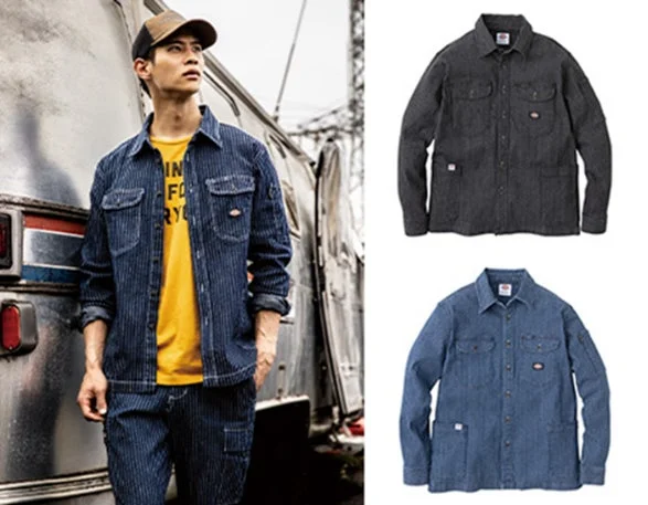 Dickies ストレッチウォバッシュ シャツジャケット