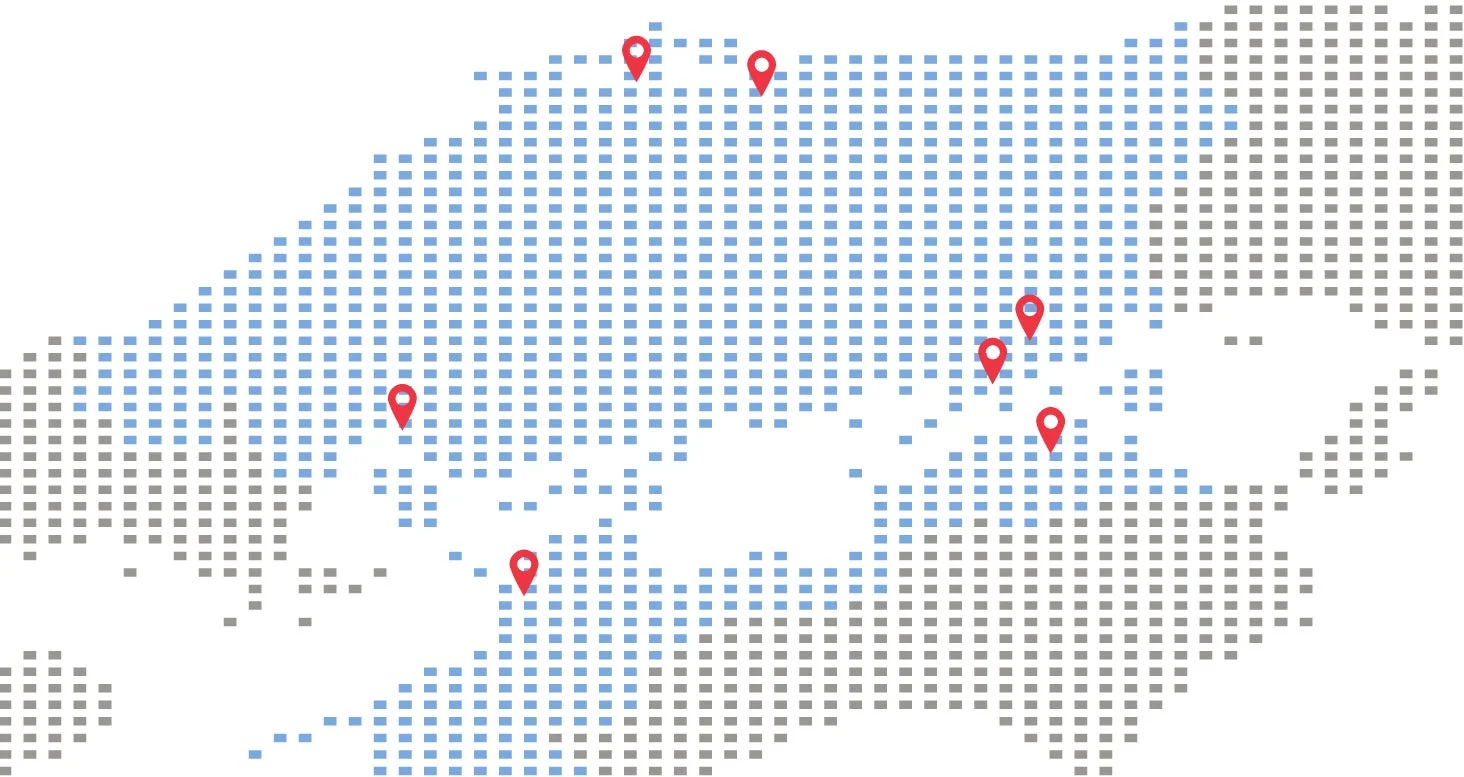 ドット絵の地図にピンが立つ
