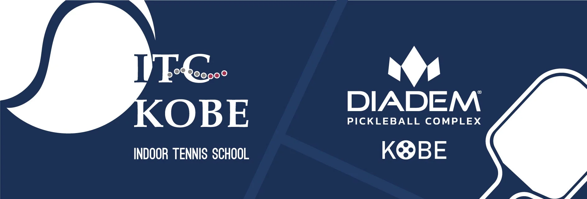 ITC KOBEとDIADEM PICKLEBALL COMPLEX KOBEのロゴ