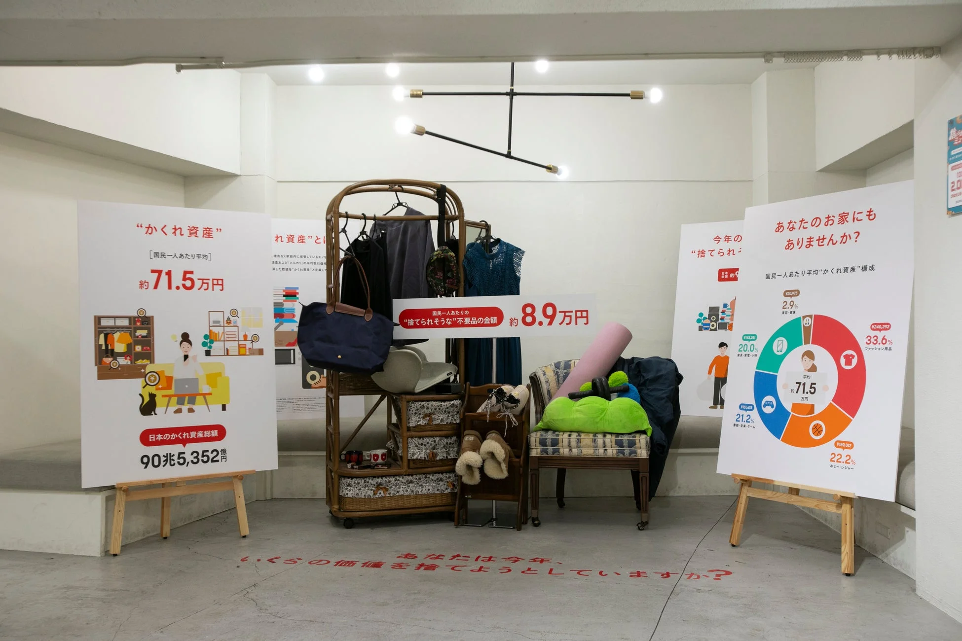 かくれ資産に関する展示