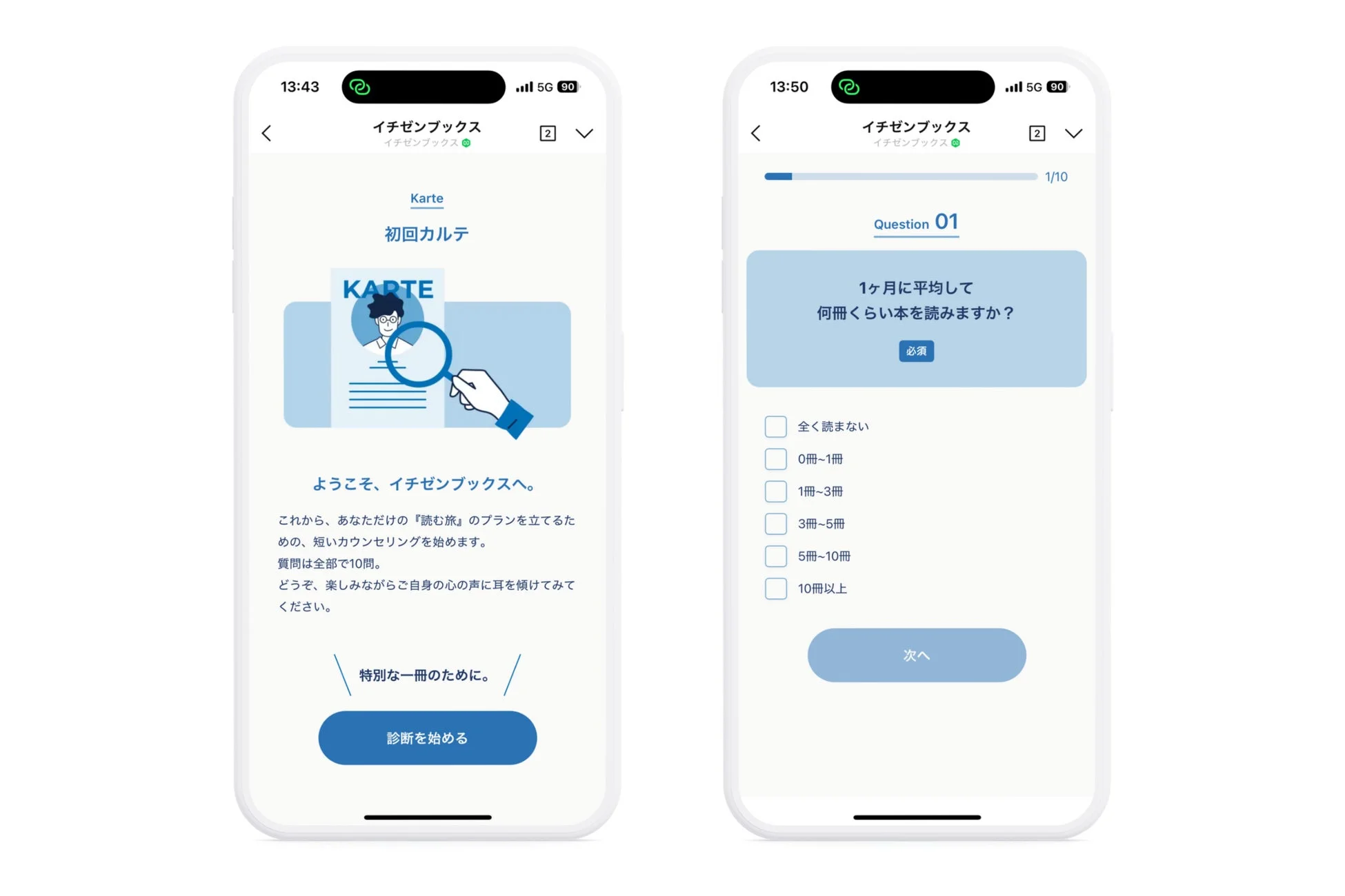 カルテ診断画面