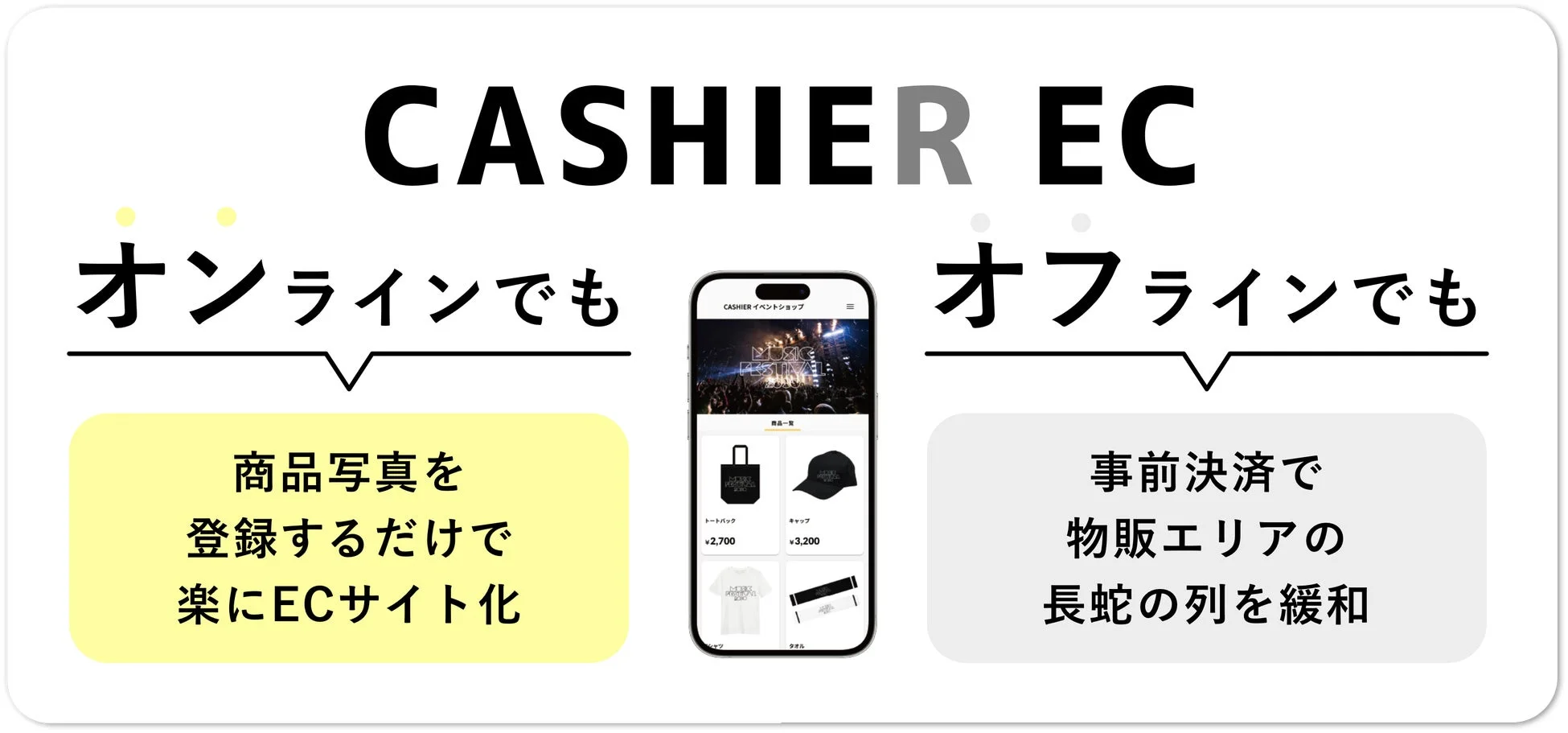 CASHIER ECの画面イメージ