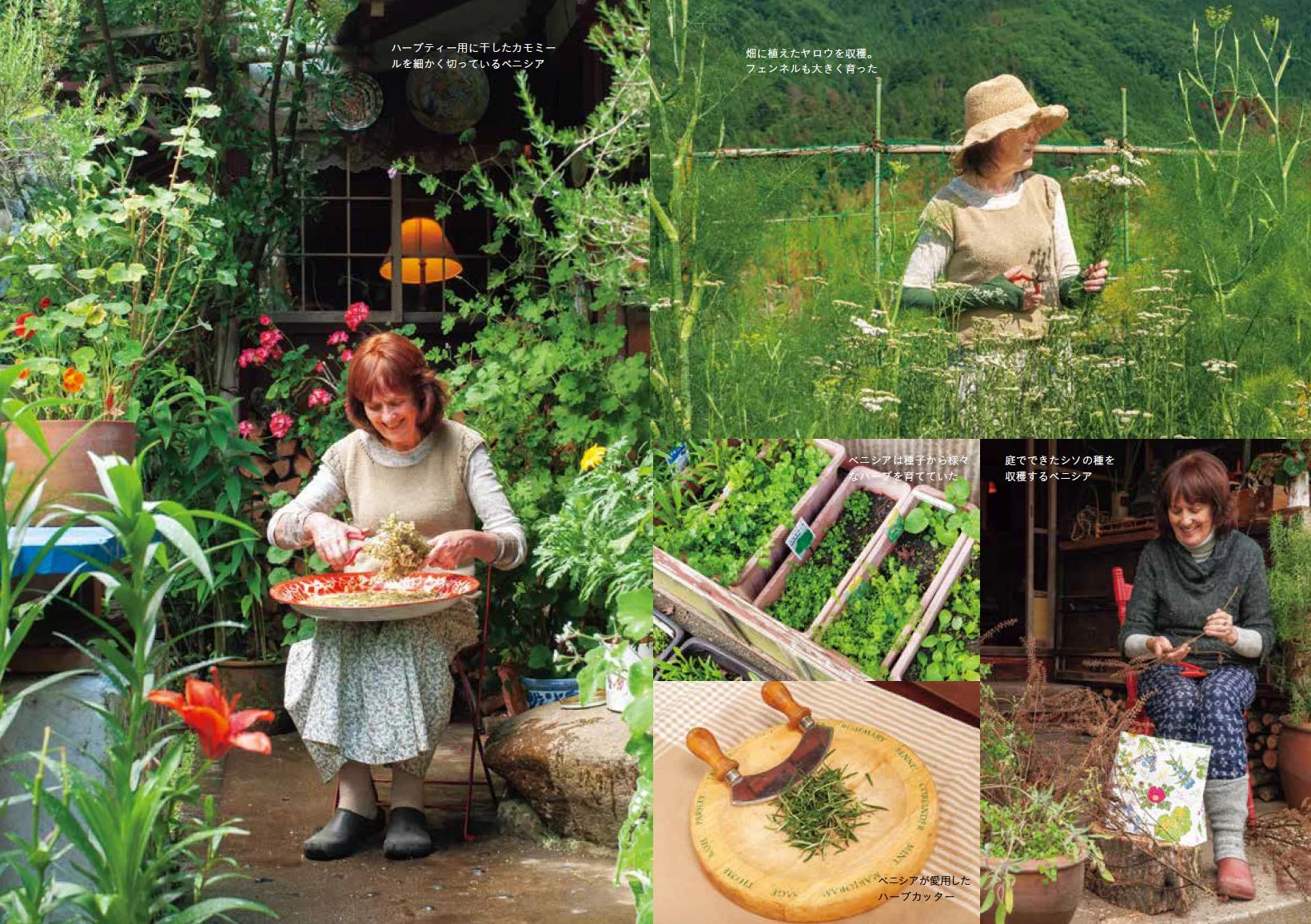 ハーブを育てるベニシア