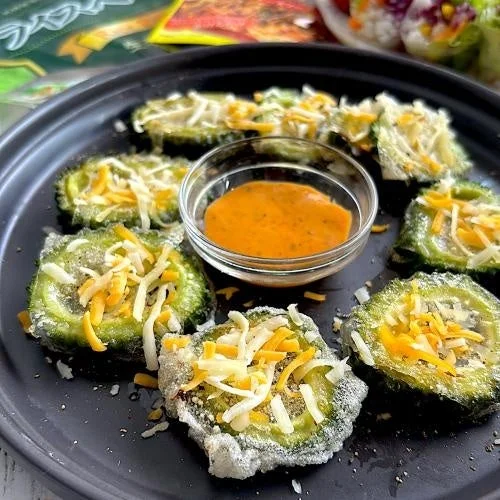 ライスペーパー活用例：ゴーヤとチーズの揚げ物