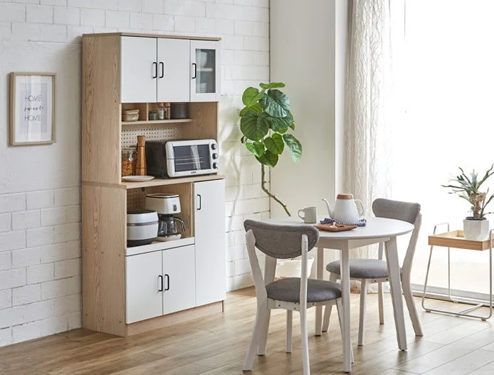 ホワイト×シャビーアッシュのキッチンボード