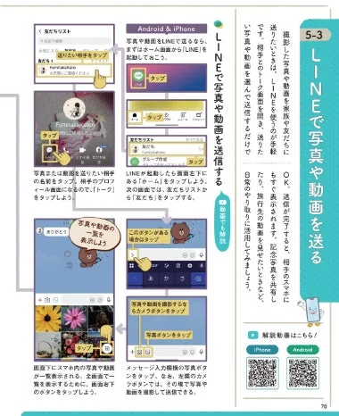 LINEで写真や動画を送る