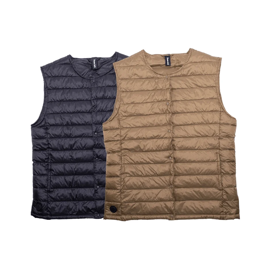 黒と茶色の電熱ベスト