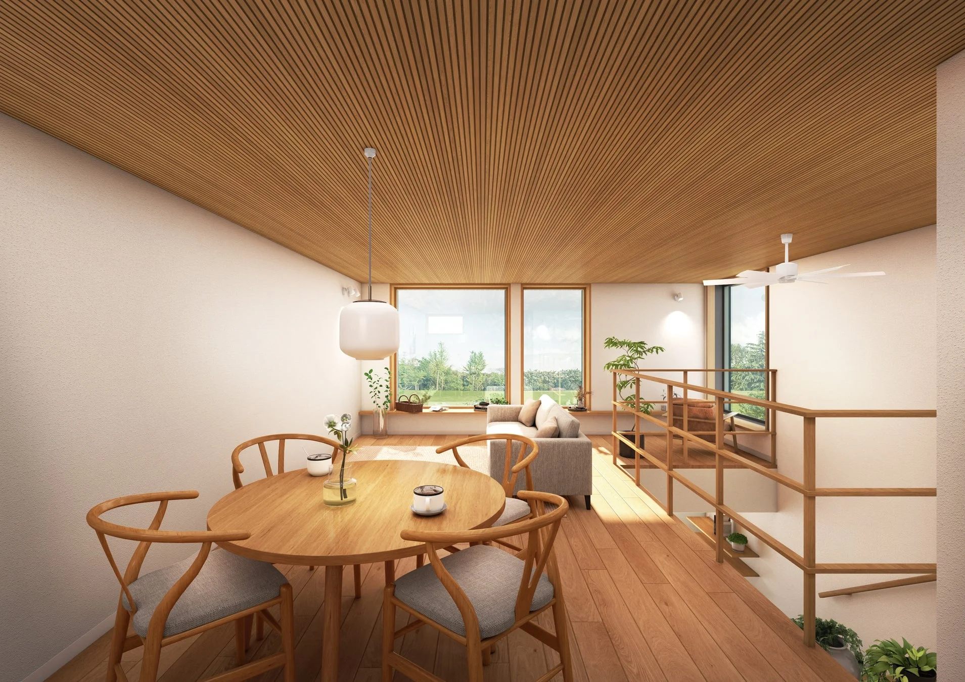 Kizuki Terracehouse 川和台のリビングダイニング