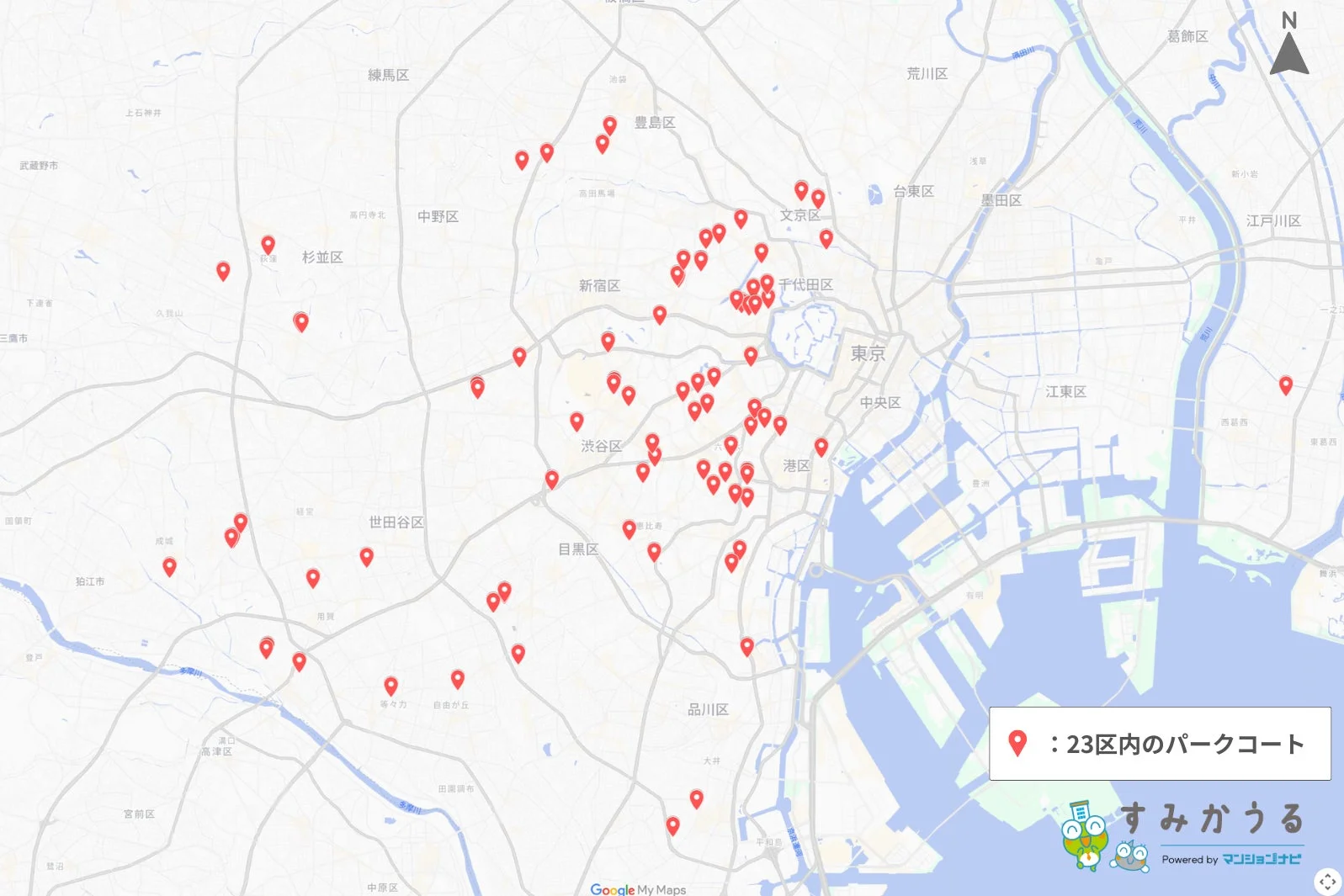 パークコートの分布図
