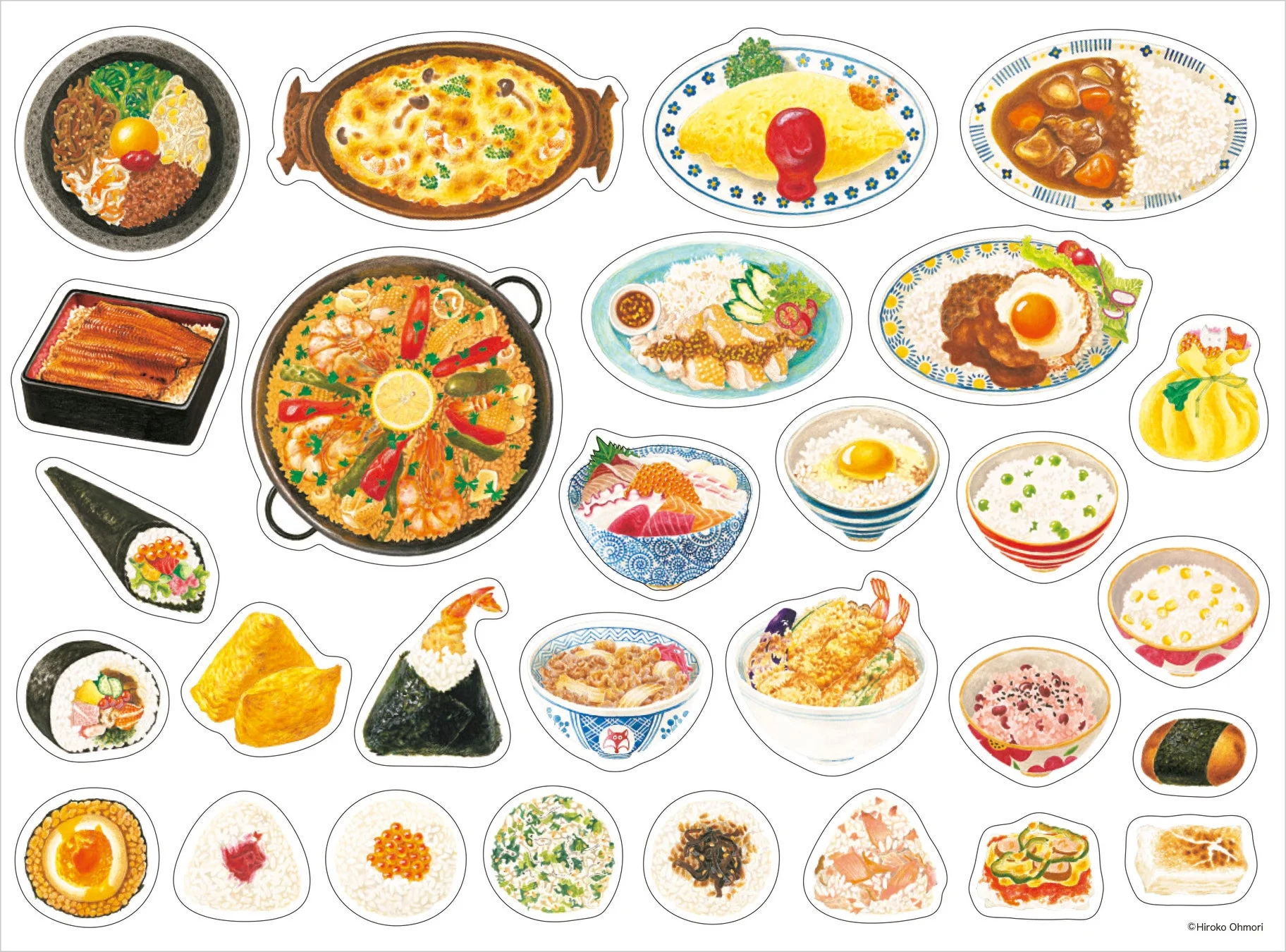 ごはんのずかん 料理イラスト