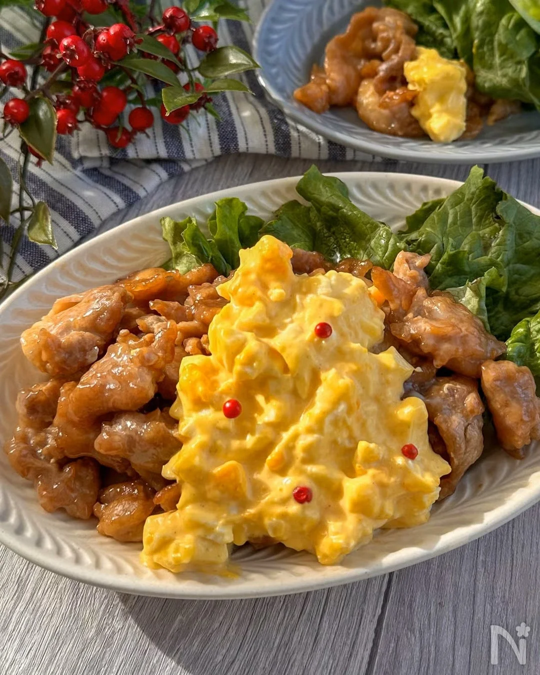 彩り豊かなプレート料理