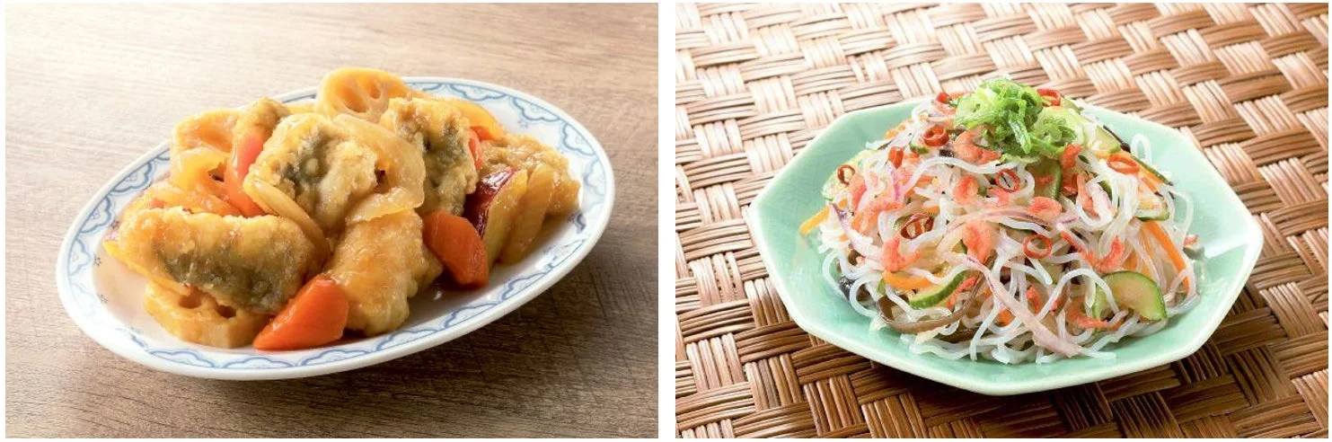 和食、煮物、揚げ物、サラダ