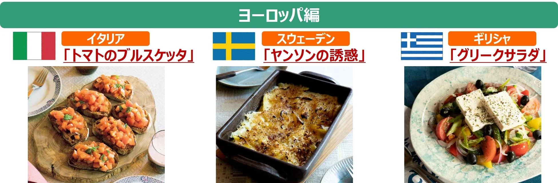 ヨーロッパ編の料理写真