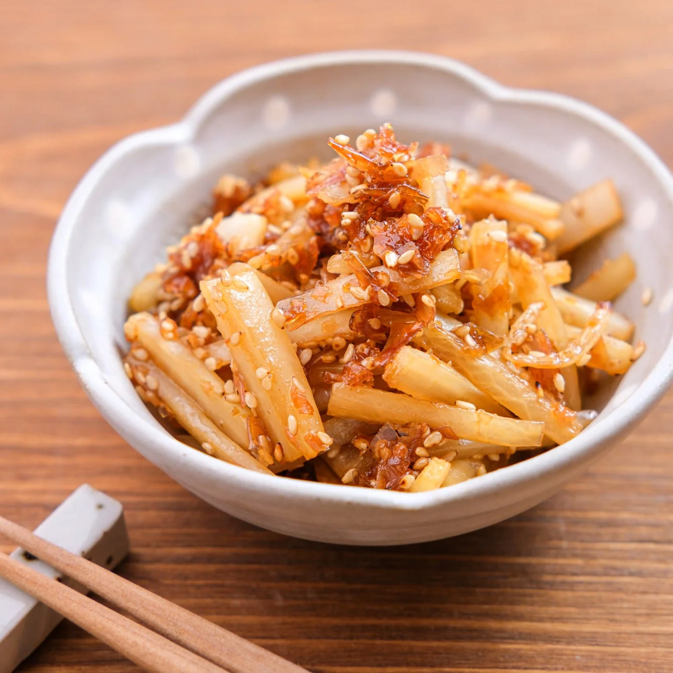 大根の皮の梅おかか炒め