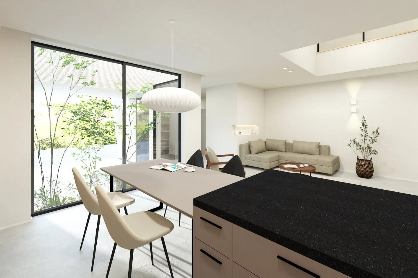 Gハウス西宮モデルハウス リビングダイニング