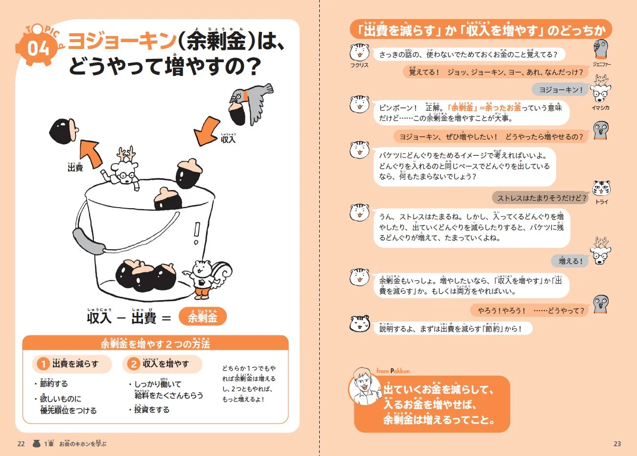 余剰金を増やす2つの方法をイラストで解説