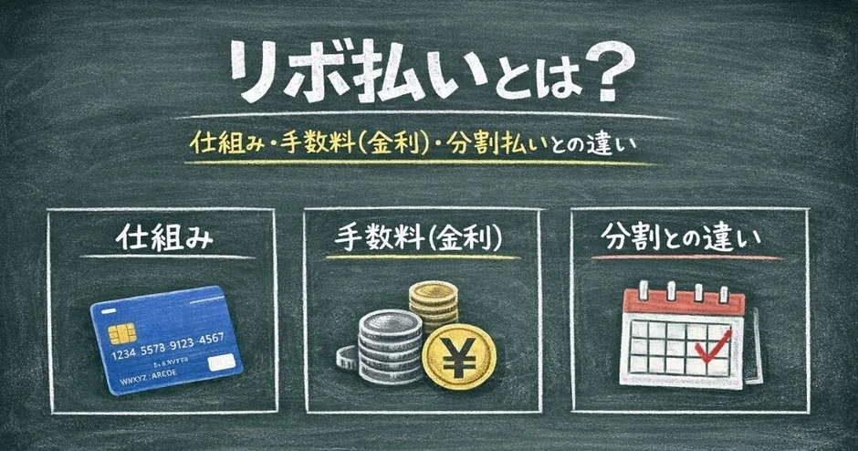 リボ払いとは?仕組み・手数料(金利)・分割払いとの違い