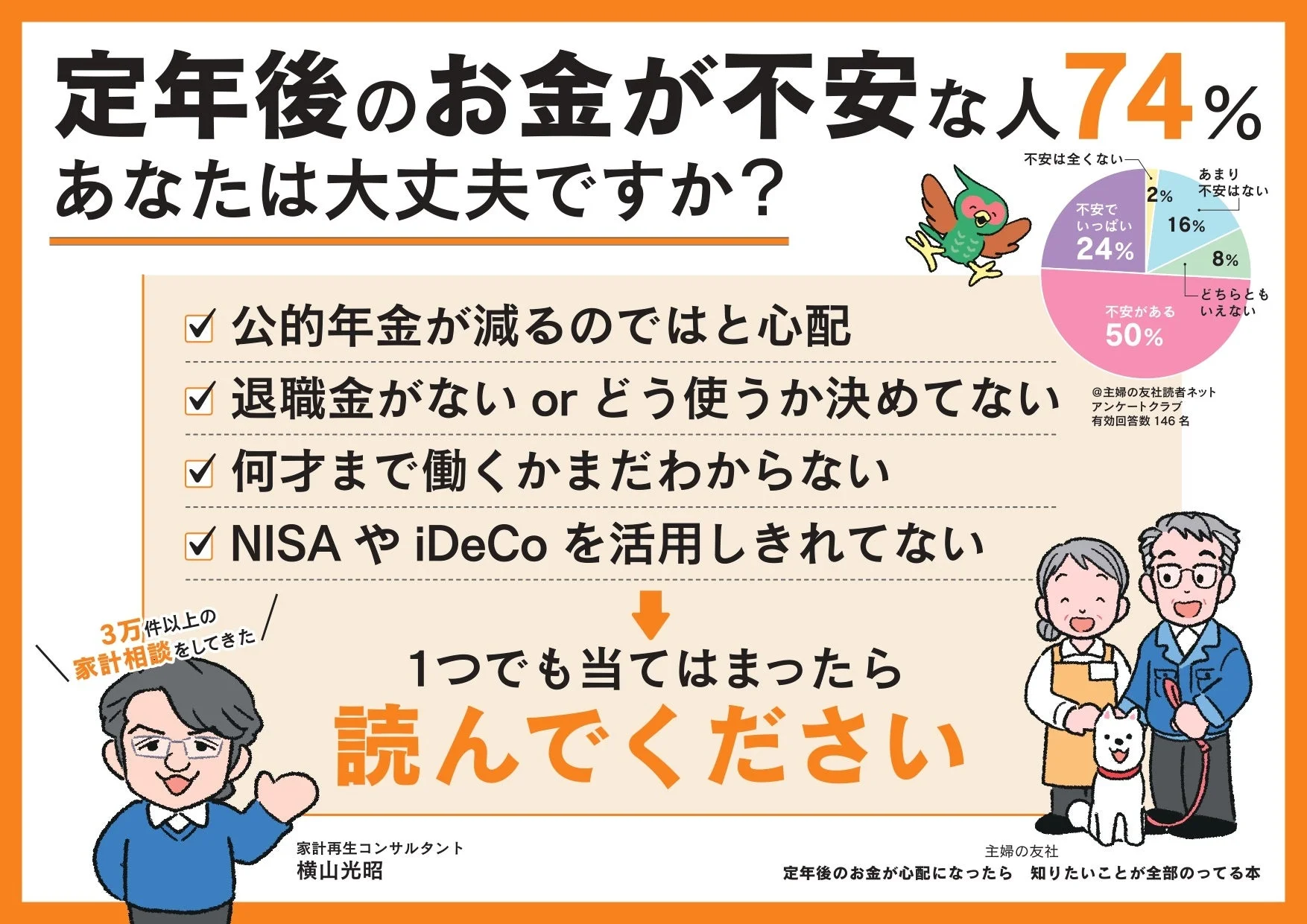 定年後のお金が不安な人74%