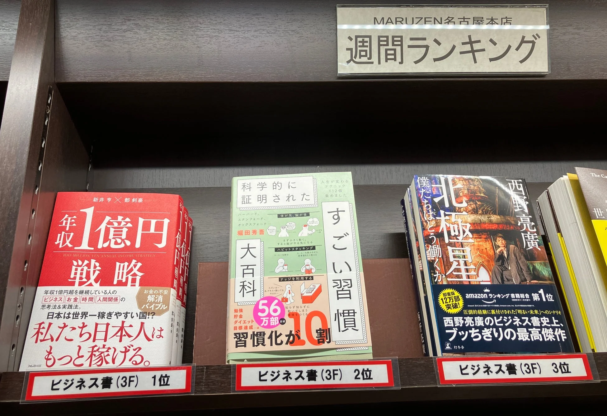 丸善名古屋本店の週間ランキングで1位を獲得した『年収1億円戦略』