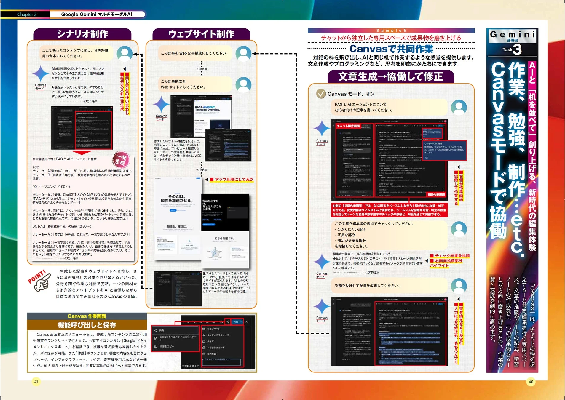 Google Gemini Canvasモード