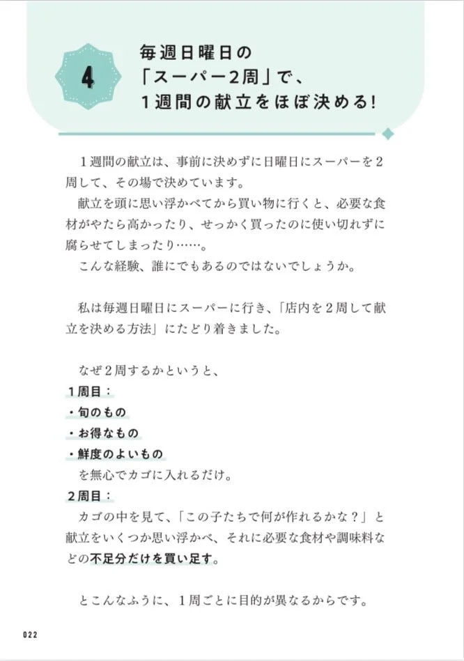 スーパー2周の買い物術