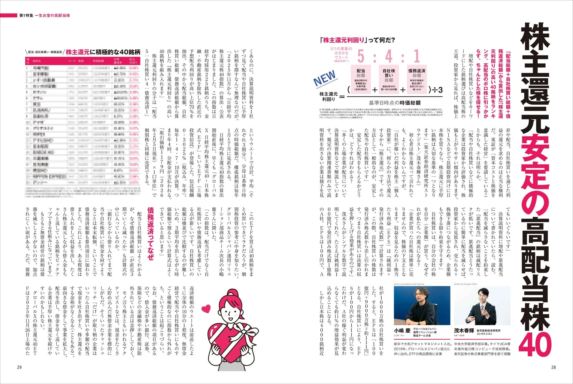 株主還元安定の高配当株40