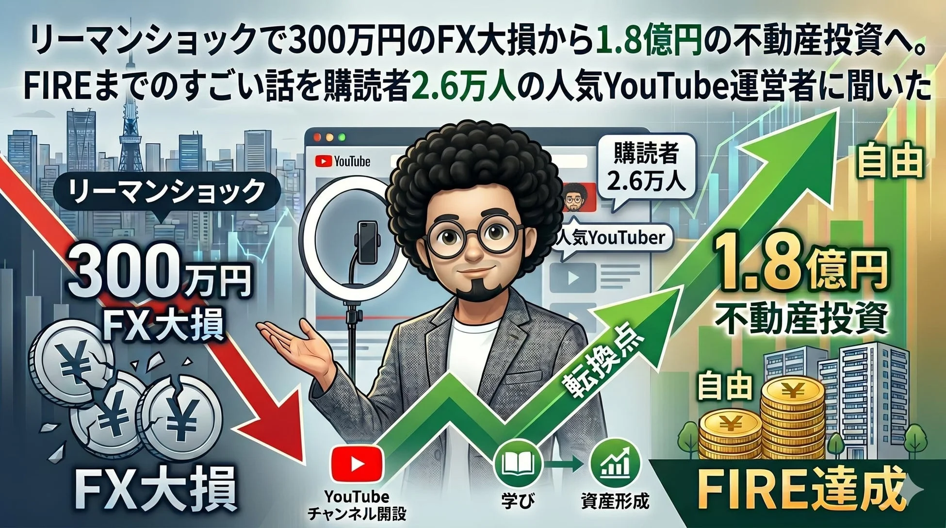 FXで300万円喪失から1.8億円不動産投資への転身