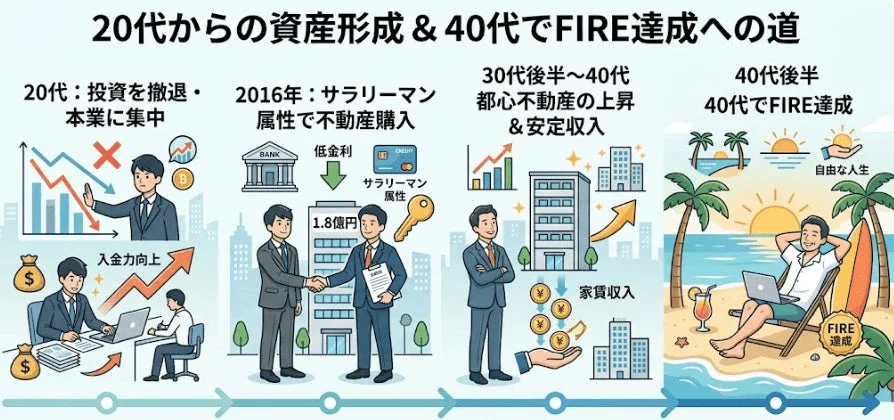 20代からの資産形成と40代でFIRE達成への道